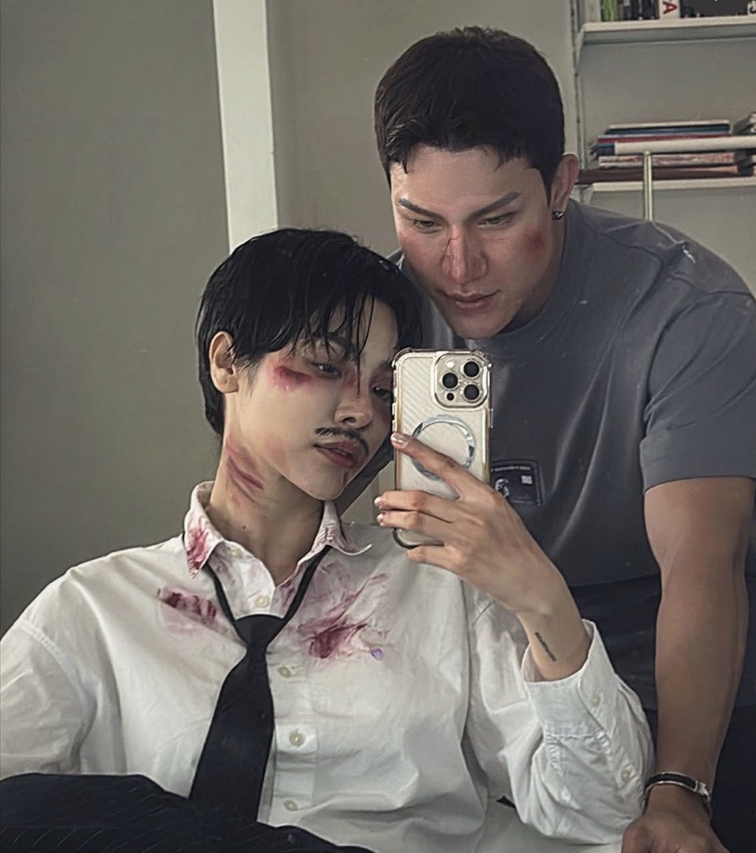 Faye with Gus make-up