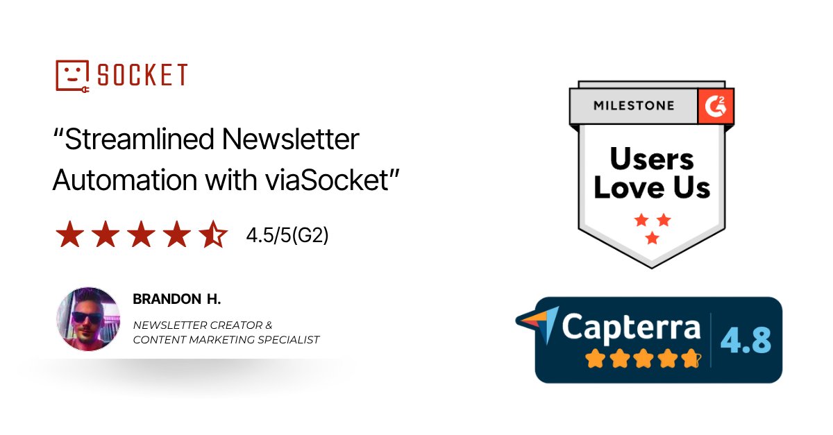 viasocket's tweet image. Creators and content marketing specialists use viaSocket to automate their newsletter workflows - connecting forms, CRMs, and email tools to collect subscribers, personalize content, and send campaigns - all without manual effort.

#viaSocket #WorkflowAutomation #Creators