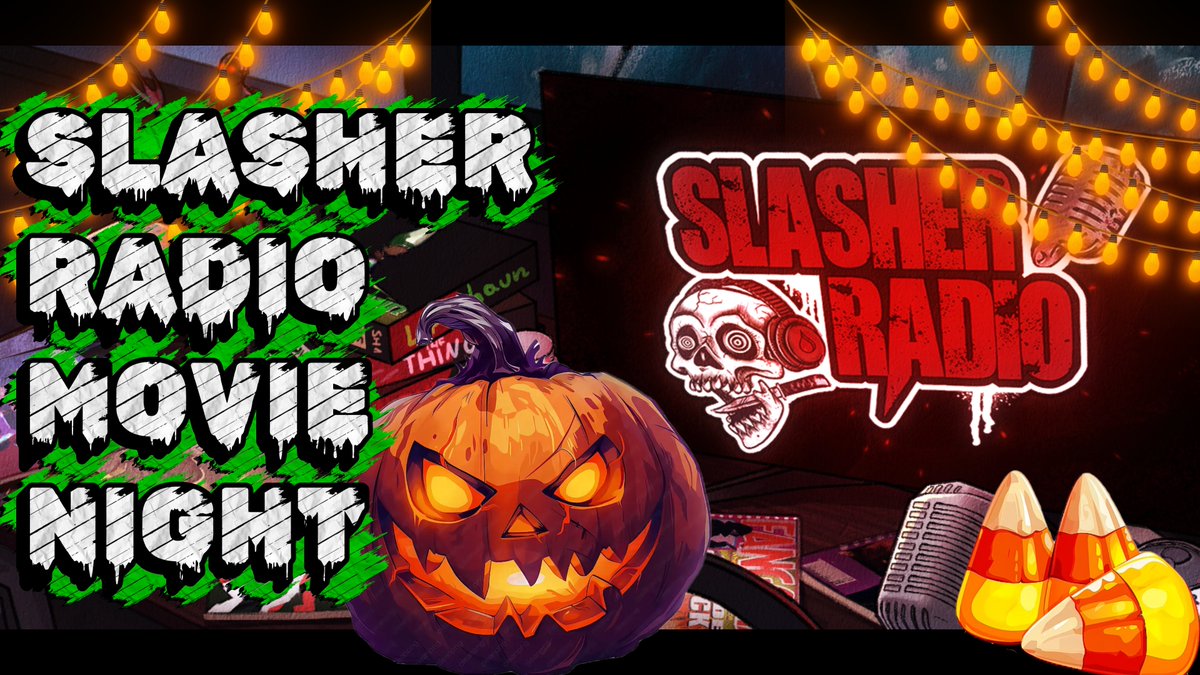 The #SlasherRadio🔪 Halloween Party is TONIGHT!🎃🥳

Join us in our Discord for a Halloween movie watch party👉 discord.gg/XD4ZTQSkPz
Party/Movie starts at 10pm EST

Voting for the movie we watch is STILL going on NOW so grab some candy and get in on the fun!
See ya there 👋
