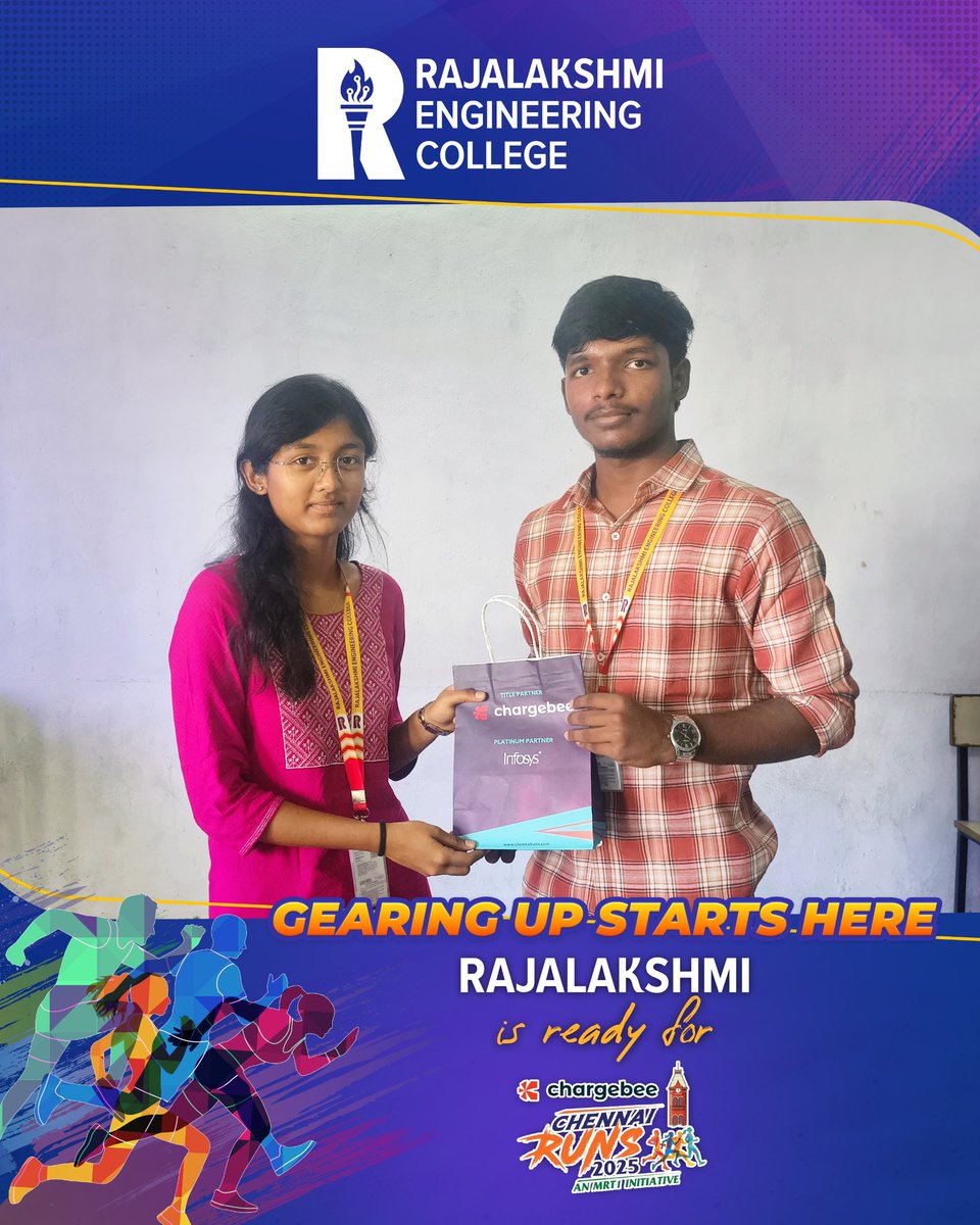 myrecchennai's tweet image. It’s more than just a run; it’s a movement of purpose, unity, and spirit. 💪
Let’s lace up, show up, and run for a cause that matters.

#ChennaiRuns #RajalakshmiEngineeringCollege #RECDoMore #RunForACause #RECSpirit #MarathonReady