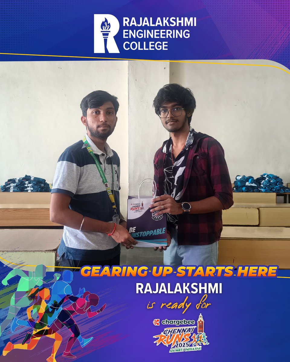 myrecchennai's tweet image. It’s more than just a run; it’s a movement of purpose, unity, and spirit. 💪
Let’s lace up, show up, and run for a cause that matters.

#ChennaiRuns #RajalakshmiEngineeringCollege #RECDoMore #RunForACause #RECSpirit #MarathonReady