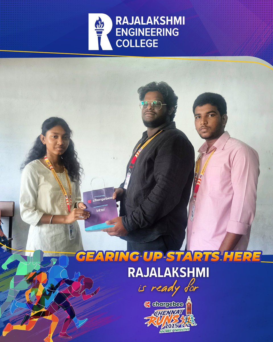 myrecchennai's tweet image. It’s more than just a run; it’s a movement of purpose, unity, and spirit. 💪
Let’s lace up, show up, and run for a cause that matters.

#ChennaiRuns #RajalakshmiEngineeringCollege #RECDoMore #RunForACause #RECSpirit #MarathonReady