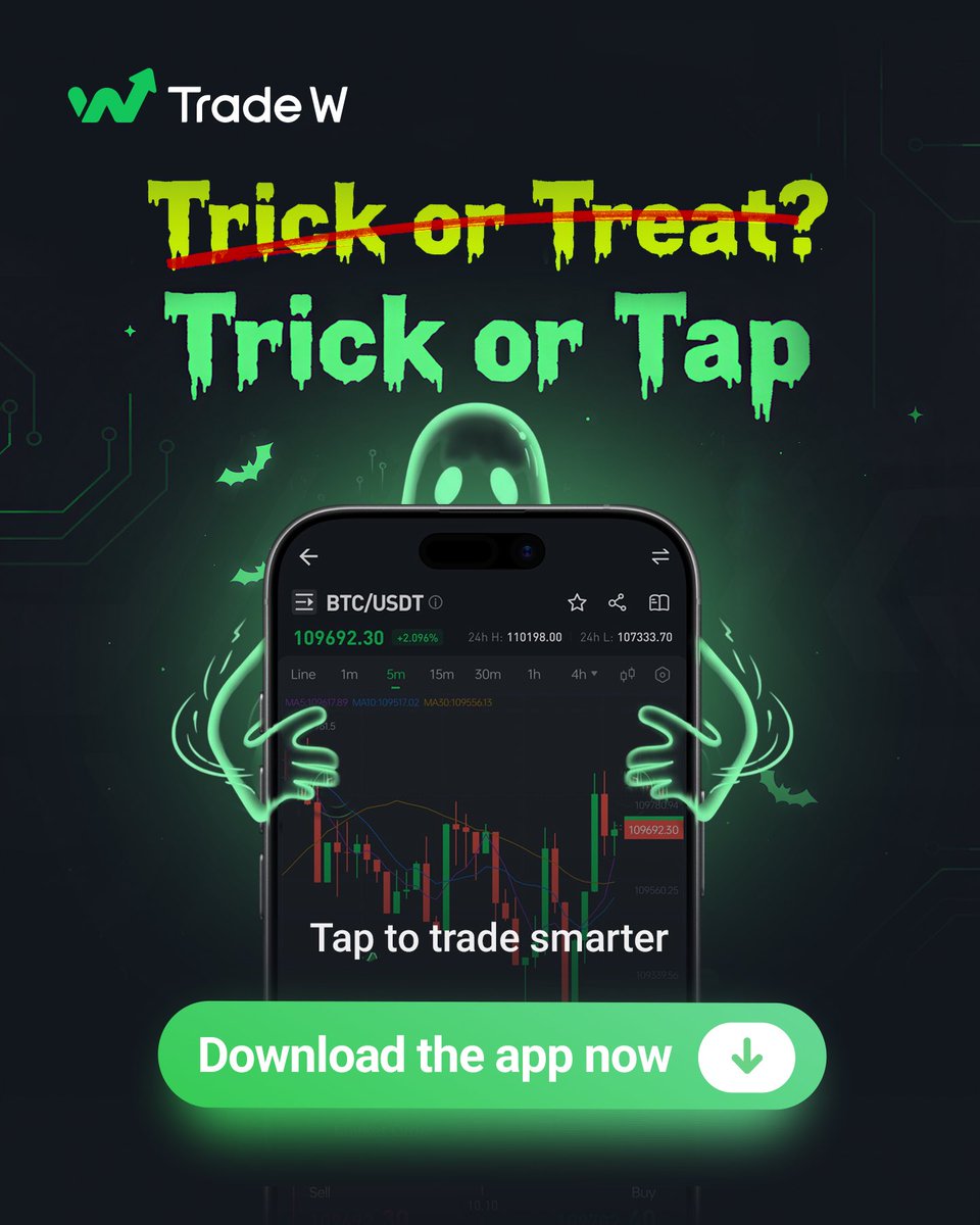 TradeW_Global's tweet image. One tap. Endless possibilities. 📲

This Halloween, skip the tricks and tap into smarter trades with TradeW! 🎃 

🔗 Tap now to explore the app (link in bio)

#TrickOrTap #StepInStackUp #TradeSmart #Halloween2025 #SmartTrading #TradeW
