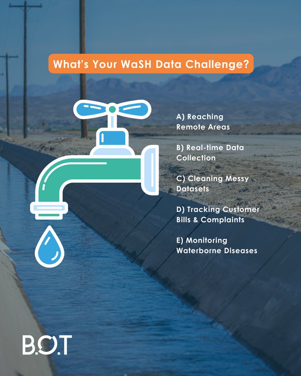 LetsbotI's tweet image. 💧 What’s your biggest #WaSH #datachallenge?
💬 Reply with your #answer!
And let&apos;s see how we can #help you #solve these #challenges with #reliable, #inclusive #datacollection. 🌍
