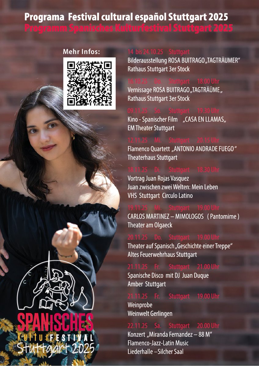 ¡Programa Festival cultural español Stuttgart 2025!
Más información aquí:
clubespanolstuttgart.de/2025/10/28/pro…
Programm Spanisches Kulturfestival Stuttgart 2025!
Mehr Infos:
clubespanolstuttgart.de/2025/10/28/pro…