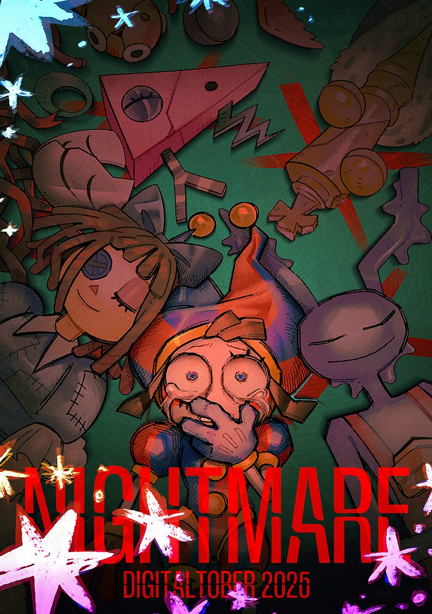 #Digitaltober

Day31: 𝐍𝐢𝐠𝐡𝐭𝐦𝐚𝐫𝐞
“Good night Pomni!”

#TADC