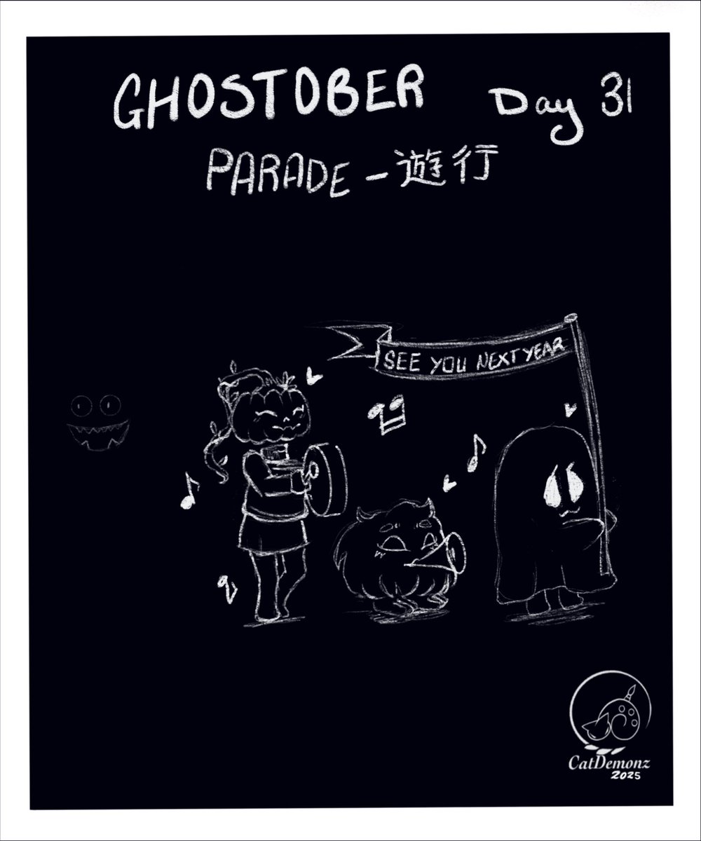 Day 31
.

.

.

#catdemonz #ghostober2025 #ghostober #spooky2025 #art #drawing #illustration #sketch #artist #sketchbook #draw #artwork #doodle #blackandwhite #drawings