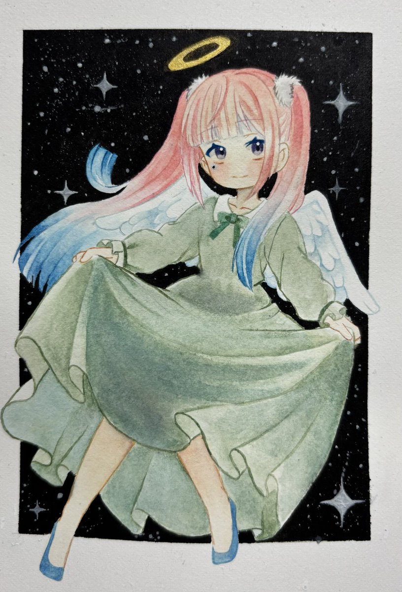 MolaaLv's tweet photo. #今月描いた絵を晒そう 
来月もよろしくお願いします🪽💫 https://t.co/u2IiGAWBtV