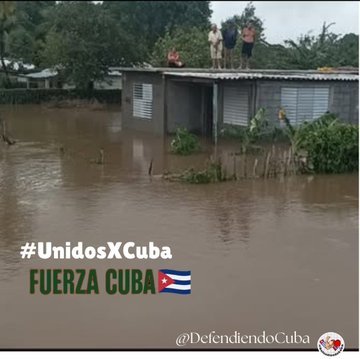 Ahí están desafiando el peligro las FAR y el MININT. Brigadas de Rescate y Salvamento pusieron a resguardo a familias atrapadas en comunidades afectadas por la crecida de los ríos. 

‼️La vida❤️ es lo más importante, nadie quedará desamparado‼️

#FuerzaCuba
#UnidosXCuba