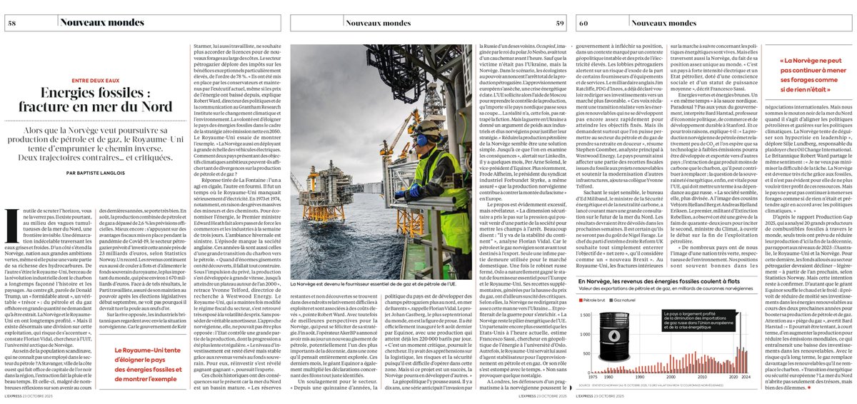 If you read French, I hope you can confirm:
I point to security, the importance of independence of Russian gas, Norway’s relatively clean extraction technology, how it can be transferred to others,
and how all of this relates to The Gas Trap. 
Thx <a href="/Bapt_Langlois/">Baptiste Langlois</a> <a href="/LEXPRESS/">L'Express</a>