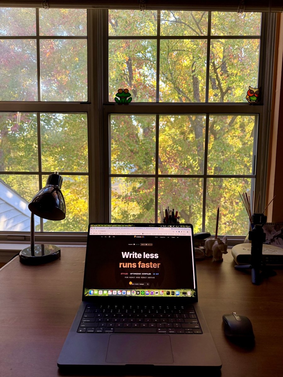 LionelNguyen19's tweet image. New working view for autumn 🍂 Love this time of year!
Let’s cook something cool👨‍🍳 
@tamagui_js #takeout2 #reactnative