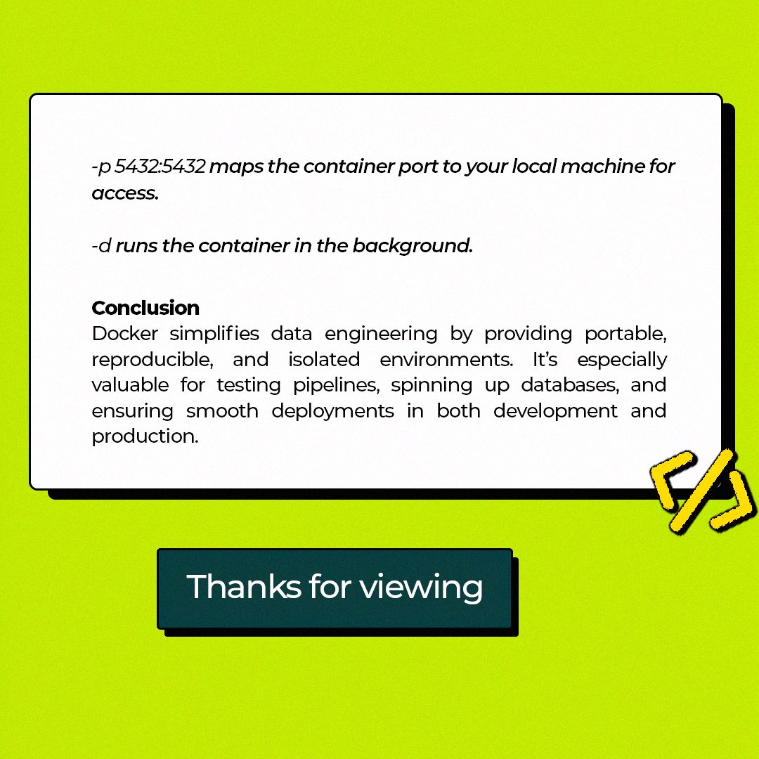 You can’t be a core and solid Data Engineer without understanding containerization — and that’s where Docker comes in.

Why? Because Docker is one of the most powerful open-source platforms that simplifies how applications are built, shipped, and run, ensuring consistency