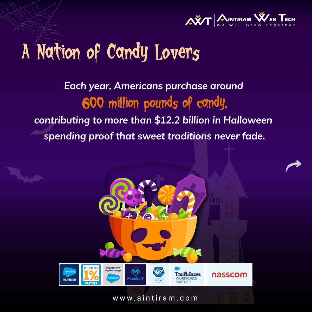 aintiram_in's tweet image. 🌕A Moonlit Mystery, a Season of Stories!🎃This Halloween, let’s celebrate creativity, community &amp;amp; the spark of imagination!

🎃Wishing you a delightful &amp;amp; spirited Halloween from all of us at @aintiram_in !✨

#HappyHalloween #AintiramWebTech #Salesforce #AWT