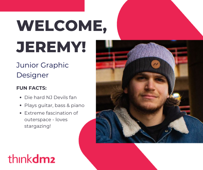 thinkdm2's tweet photo. We’re excited to share that Jeremy is officially joining Thinkdm2 as our newest Junior Designer! 🎉 Recently graduating from NYC’s School of Visual Arts, Jeremy’s creative energy and fresh ideas will continue to shape the work we do every day. #Thinkdm2 #CreativeTeam https://t.co/3lv6PCR6qV