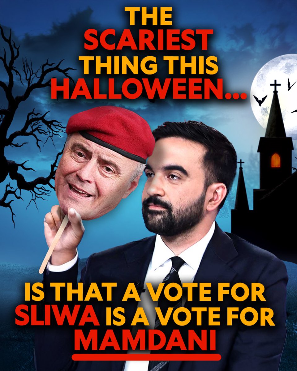 andrewcuomo's tweet image. The scariest thing this Halloween… is that a vote for Sliwa is a vote for Mamdani
#VoteforCuomo