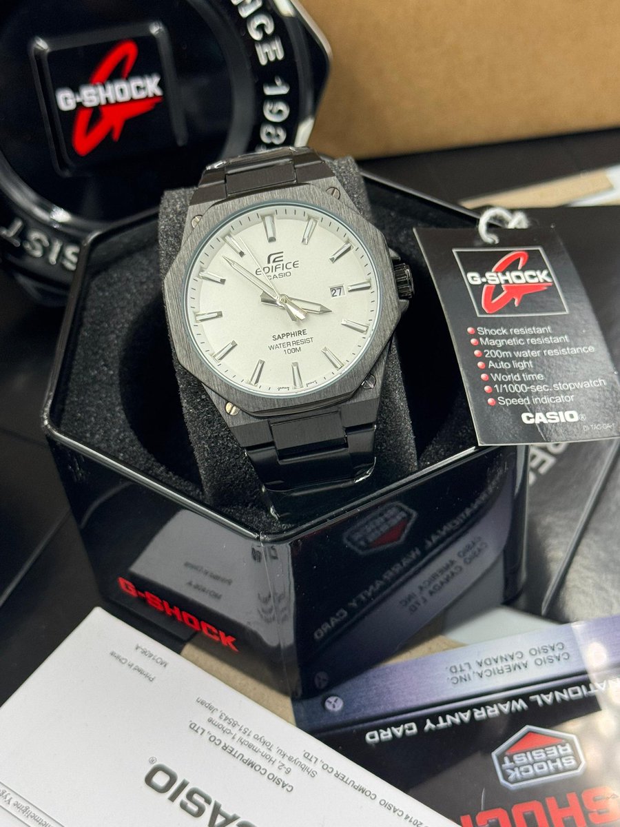 LYNQACCESORIES's tweet image. ⏱ Casio Edifice — Where style meets performance.

💦 Water Resistant ✅
💎 Sapphire Crystal ✅
🎁 Available boxed or unboxed

💰 ₦22,000 (Watch Only)
🎁 ₦25,000 (With Full Box)

Own a timepiece that defines class and durability.

#CasioEdifice #LuxuryWatch