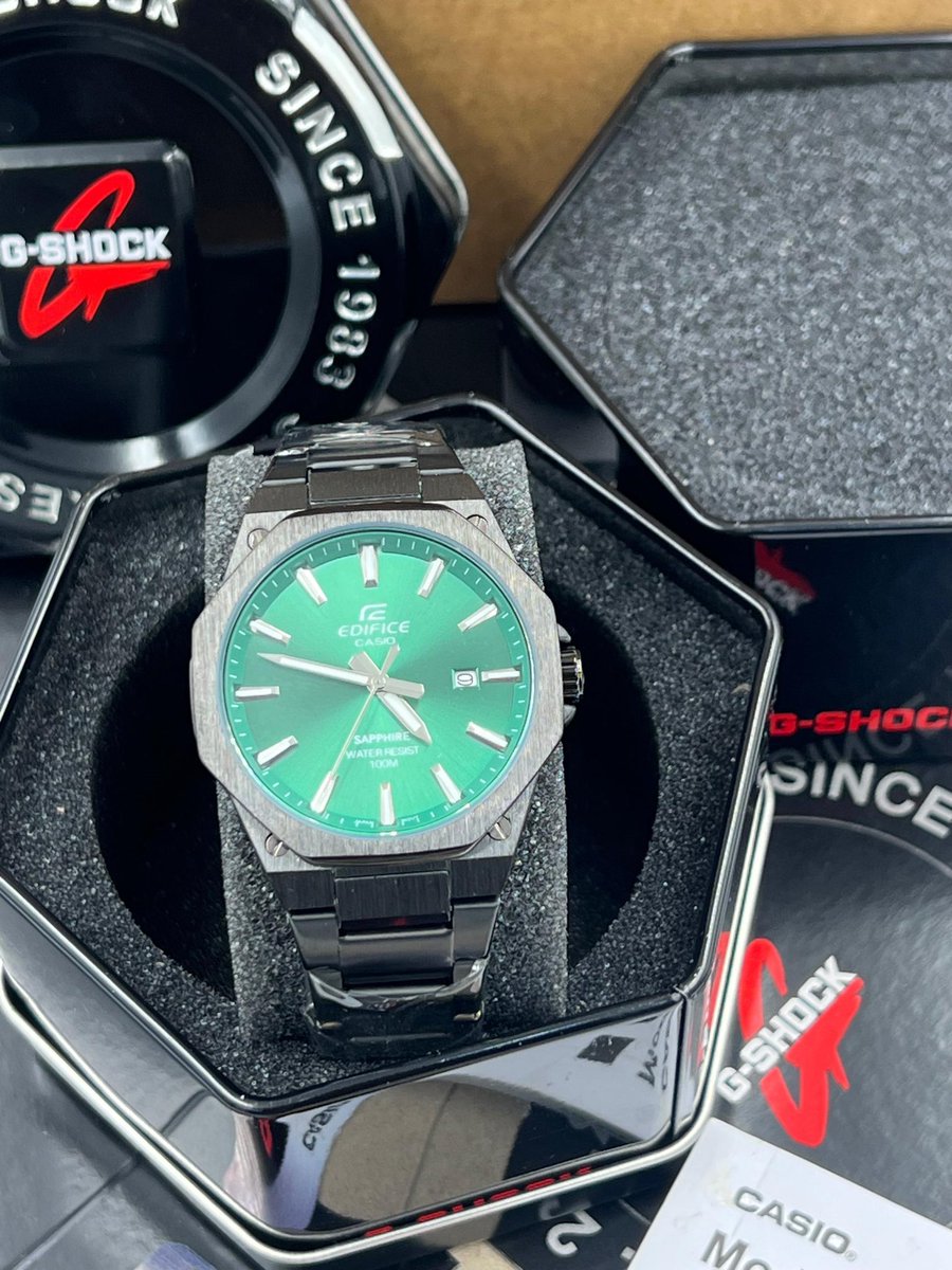 LYNQACCESORIES's tweet image. ⏱ Casio Edifice — Where style meets performance.

💦 Water Resistant ✅
💎 Sapphire Crystal ✅
🎁 Available boxed or unboxed

💰 ₦22,000 (Watch Only)
🎁 ₦25,000 (With Full Box)

Own a timepiece that defines class and durability.

#CasioEdifice #LuxuryWatch