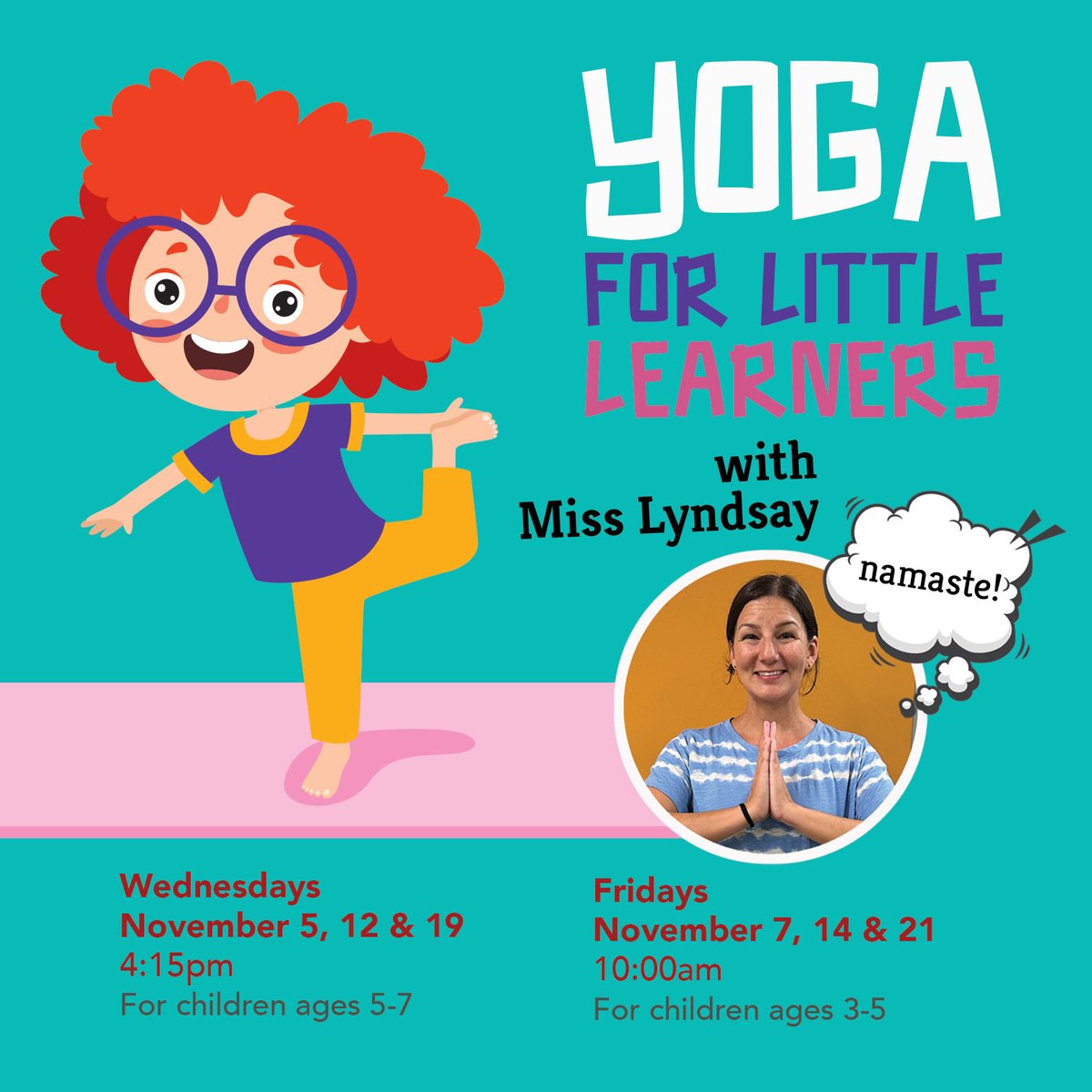HenHudLibrary's tweet image. Yoga mats will be provided or feel free to bring your own! Registration is required. Register for one, some or all sessions via our website!

#yoga #yogaforlittlelearners #childrensprogram #hhfl #librariesrock