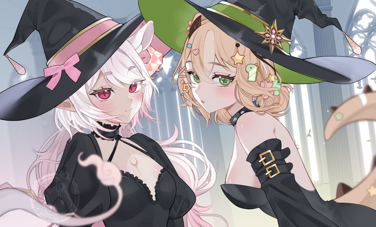 saurawr_'s tweet image. your favourite witch duo reporting for mischief! 🐉🦕
happy halloween 🎃 #saurawrt #KoroCraft