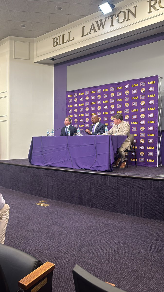 Verge Ausberry takes the podium. He has been named LSU’s new interim director of athletics.
<a href="/WAFB/">WAFB</a>