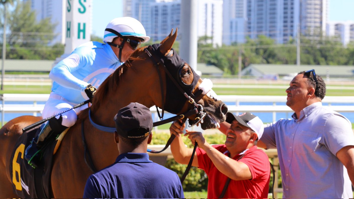 Congratulations to trainer Nicholas Tomlinson on his first career win! #GulfstreamPark #SunshineMeet