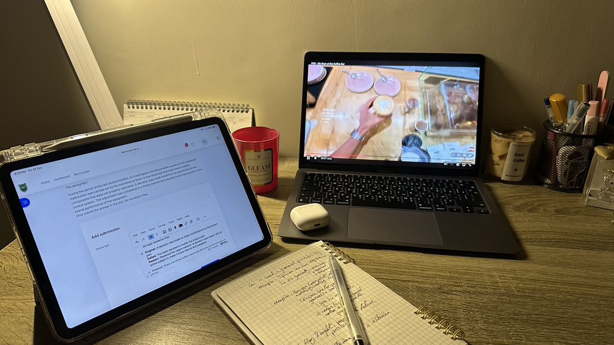i5uiru's tweet photo. ꪆৎ 𝓈𝓉𝓊𝒹𝓎𝓁𝑜𝑔 :
— 31.10.2025 —
good evening, I had a tiny study sesh because I had to finish what j took during the week plus I had an assignment i needed to hand in asap finally I can enjoy my weekend now ⋆ʚɞ˚。⋆◜⟢
「#studytwt #collegetwt #langtwt #engtwt #lifetwt 」 https://t.co/JlOyaW2BTS