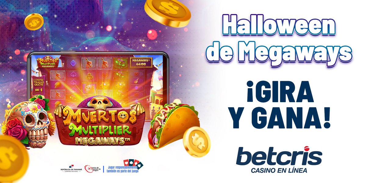👻💀🌮 ¡El espíritu de Halloween se mezcla con los colores del Día de Muertos!

Disfruta de ritmo, premios y diversión al máximo.
Gira en Muertos Multiplier Megaways 🎰 — ¡donde cada giro es una fiesta de sorpresas! 🎁 bit.ly/CasinoPanama20…