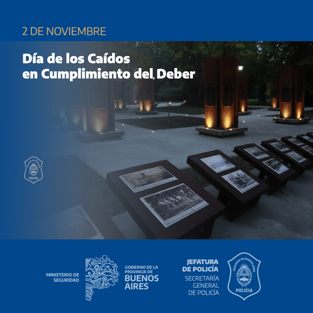 MENSAJE DEL CAPELLÁN GENERAL 
En esta fecha, la Iglesia celebra la Conmemoración de Todos los Fieles Difuntos. Nuestra policía, hace coincidir esa celebración y la renombra “Día de los Caídos".

Nota completa  
policia.mseg.gba.gov.ar 
#PolicíaPBA