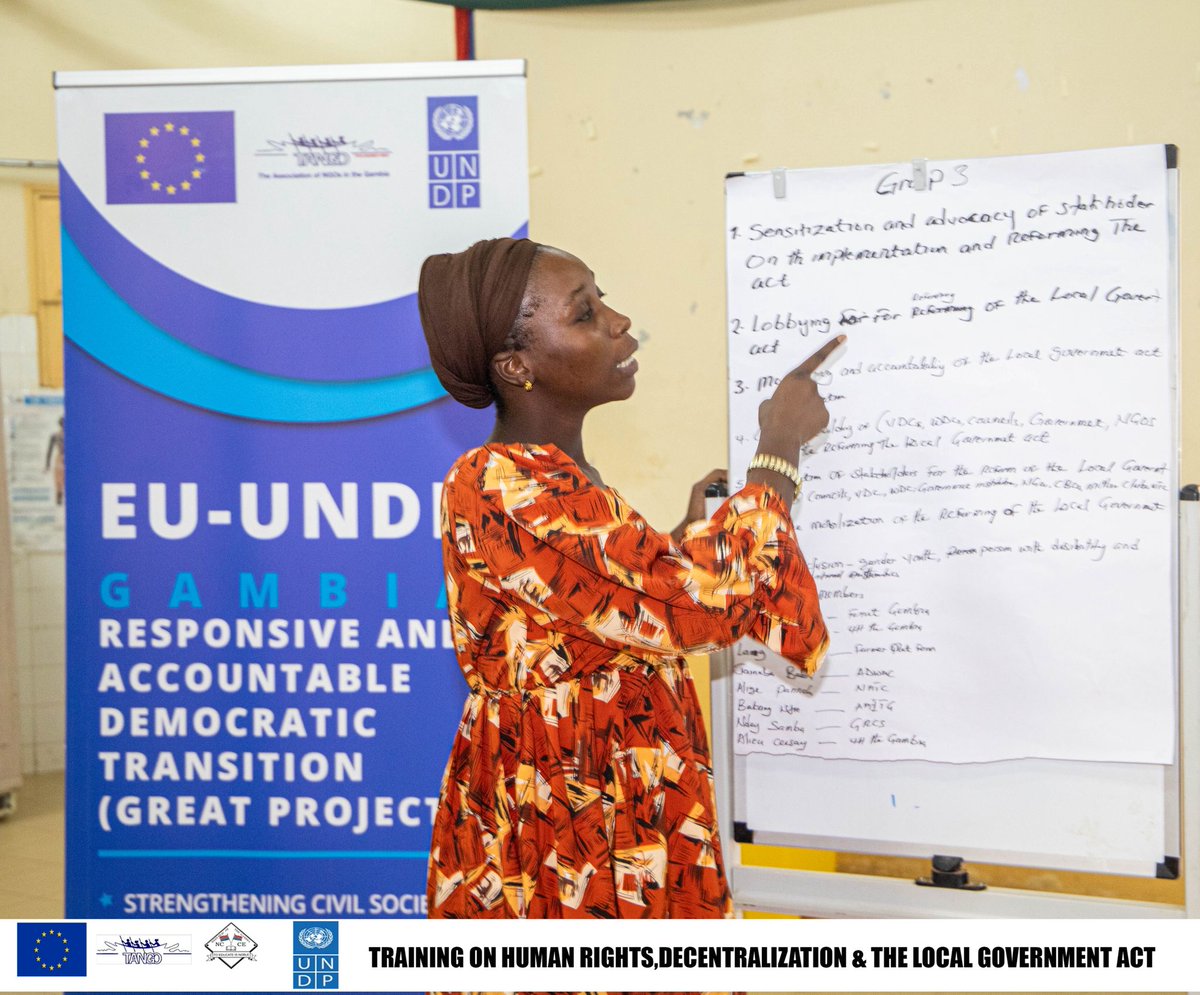 TANGO_NGOandCSO's tweet photo. A huge thank you to the @EUinTheGambia and @UNDP_TheGambia for their support through the GREAT Project, and to our partners @nccegambia for the strong collaboration in empowering CSOs &amp; CBOs to drive inclusive governance in The Gambia. #Partnership #GREATProject https://t.co/OrqIbtoMEt