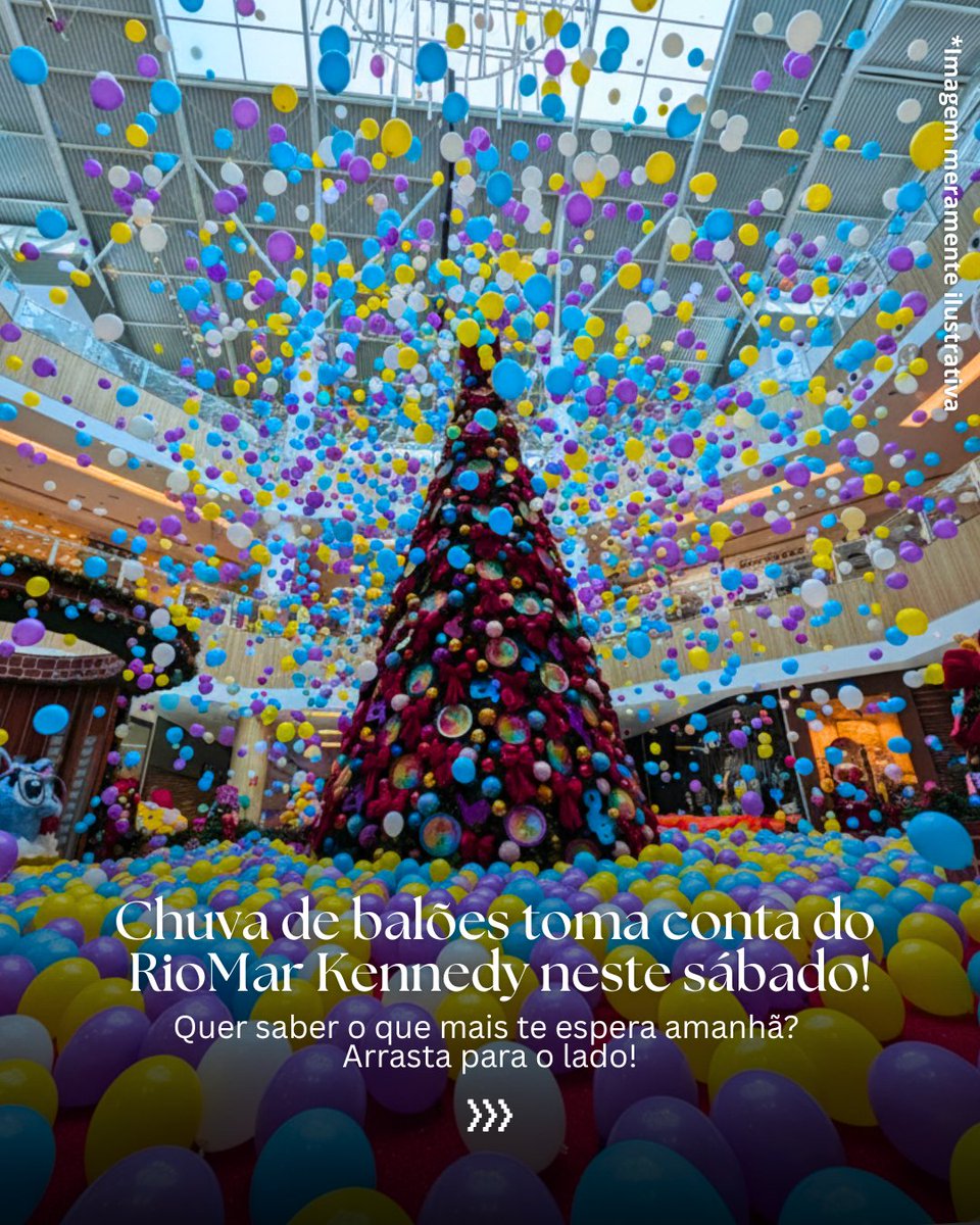 Chuva de balões toma conta do RioMar Kennedy neste sábado! 🎈✨ Um dia cheio de cores, alegria e muitas surpresas te espera. Quer saber o que mais vai rolar amanhã? 👀 Saiba mais em: instagram.com/p/DQemlJrDqdr/…