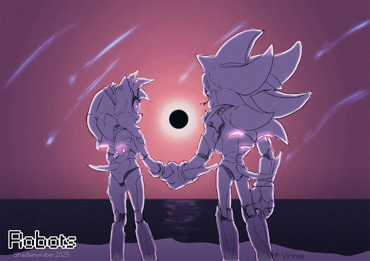 VirginieBl96582's tweet image. Two artificial beings at the end of the world.
Didn't wanted to push the sketches more, just wanted to lay down concepts for this prompt.
Day 15: Robots  
#Shadamytober2025 #Shadamytober #shadamy