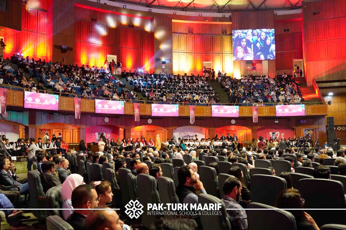 PakTurkMaarif's tweet photo. A ceremony marking the Closing of Turkish Week was held at the Convention Centre, Islamabad, hosted by Pak-Turk Maarif International and the Turkish Maarif Foundation, in collaboration with the Turkish Embassy in Islamabad and the PMYP. 

#TurkishRepublicDay #PakTurkMaarif https://t.co/xQmDbjnVGt
