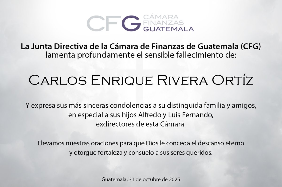 Extendemos nuestras más sentidas condolencias