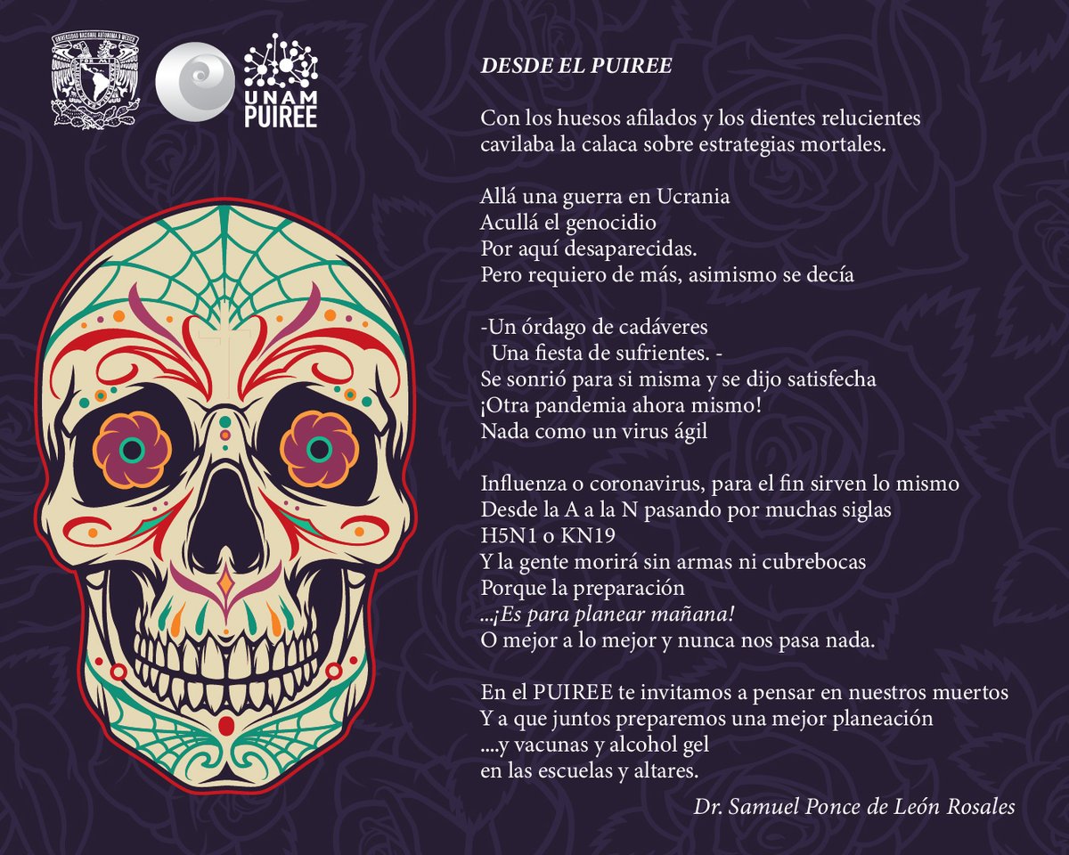 En Vísperas de las celebraciones del día de muertos, no aguantamos las ganas de compartir una calaverita escrita por nuestro coordinador el Dr. Samuel Ponce de León (<a href="/sponcedeleonr/">Samuel Ponce de Leon</a>)