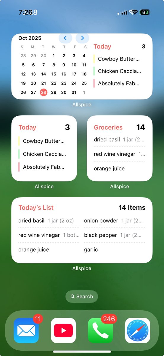 allspice_app's tweet image. You can now add Allspice Widgets to stay up to date, with your grocery list, meal plans, and more.