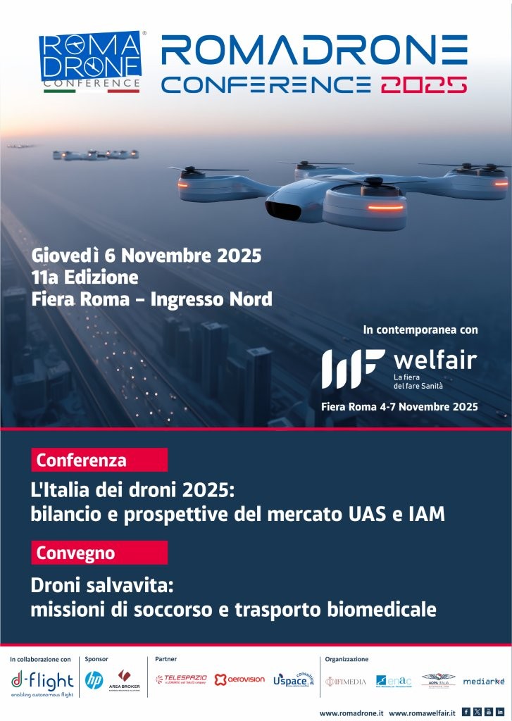 scopri il ricco programma della 11a edizione di <a href="/RomaDrone/">ROMA DRONE</a> romadrone.it/programma.html e vienici a trovare a <a href="/FieraRoma/">Fiera Roma</a> il prossimo 6 novembre