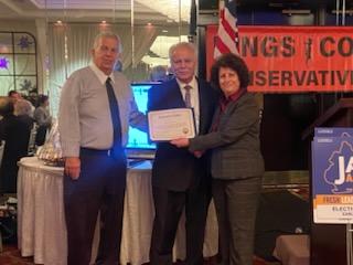 Chairwoman Frances Vella-Marrone presented Hercules and Sirico’s with certificate of appreciation for 100 years in business serving the community at our Annual receptionist night at Sirico’s #Brooklyn #siricos #nyc #Conservatives