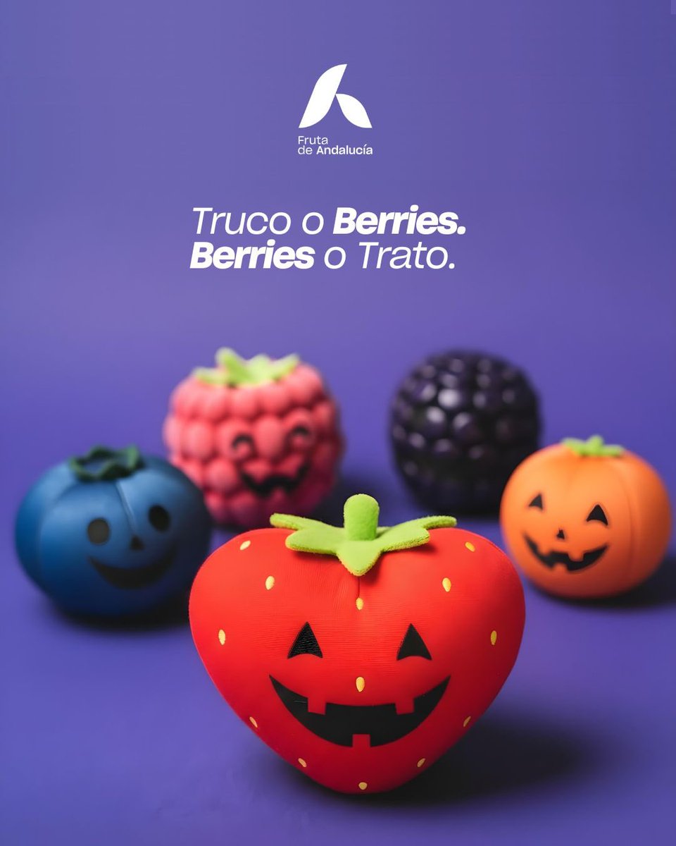 En esta noche de #Halloween, las frutas de FRUTA DE ANDALUCÍA se disfrazan para recordarte que lo natural también puede ser mágico 🎃🍓🫐

Celebra Halloween con color, sabor y frescura.

Truco o Berries / Berries o Trato. 

#HalloweenNatural #FrutaDeAndalucía #DisfrutaLaVidaSana