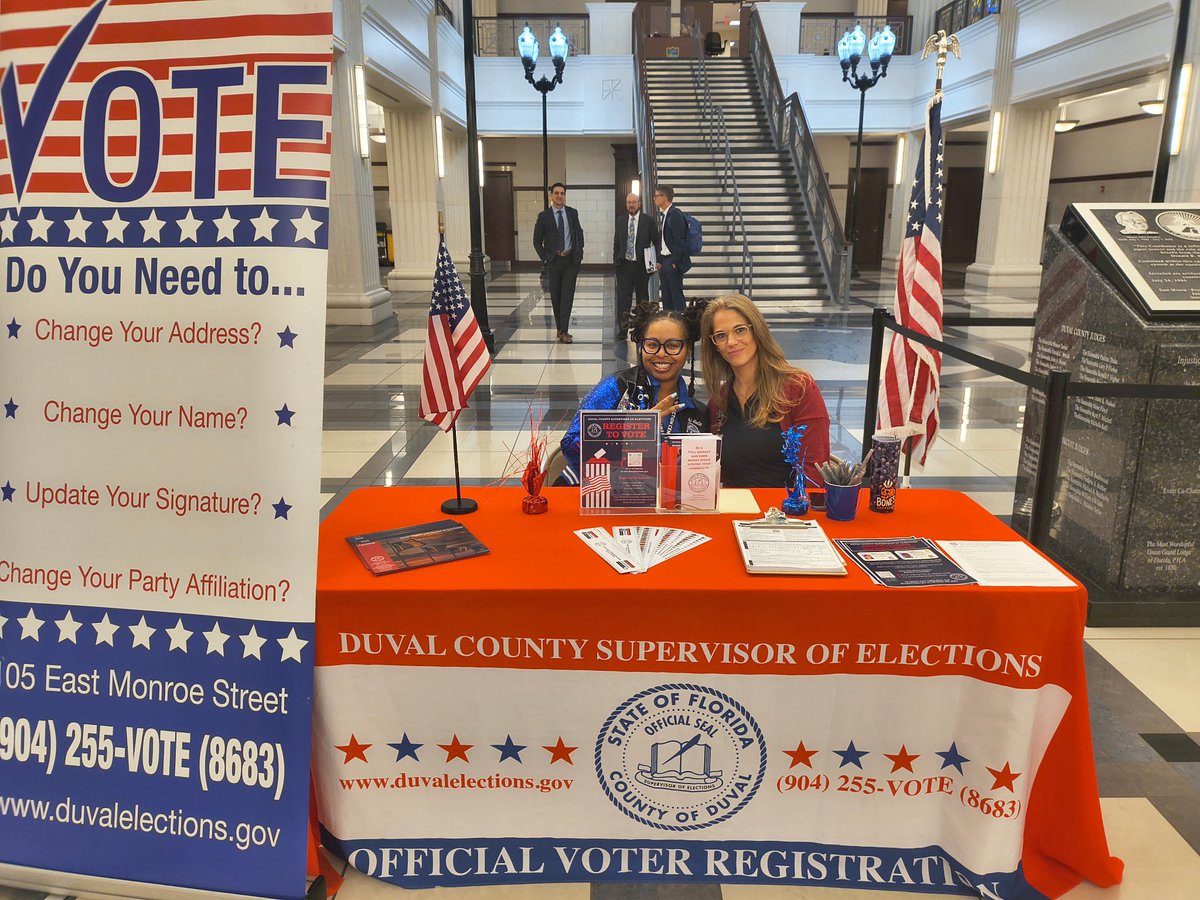 Today, our office participated in the Duval County Clerk of Court’s annual Let's Drive Jax Expo! We were proud to help attendees register to vote. #VoteDuval