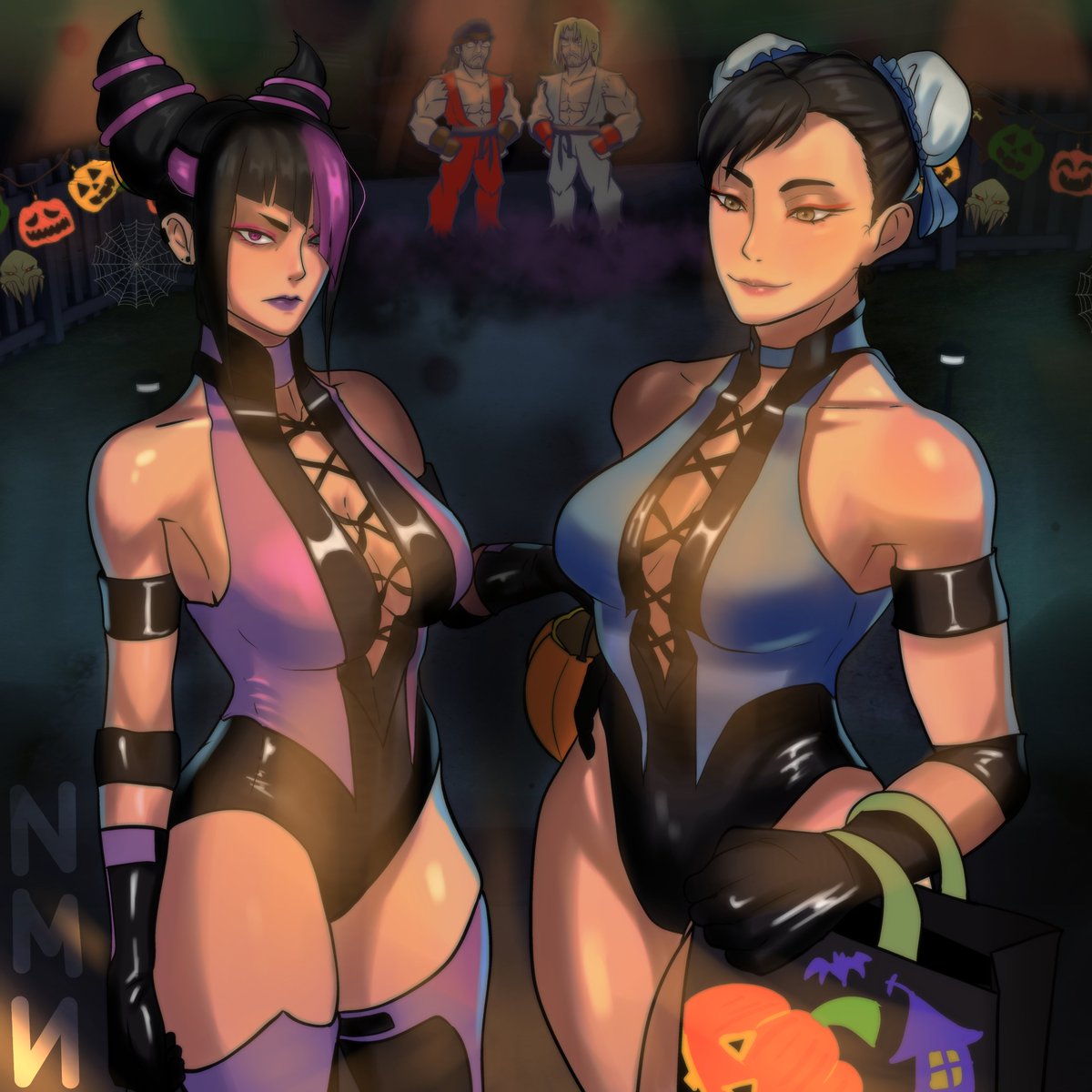 rabbits_no's tweet photo. Juri Han and Chun-Li knocking at your door… 🎃
Would you let them in? 👀

#Halloween #DigitalArt #StreetFighter https://t.co/COHmq5trvd