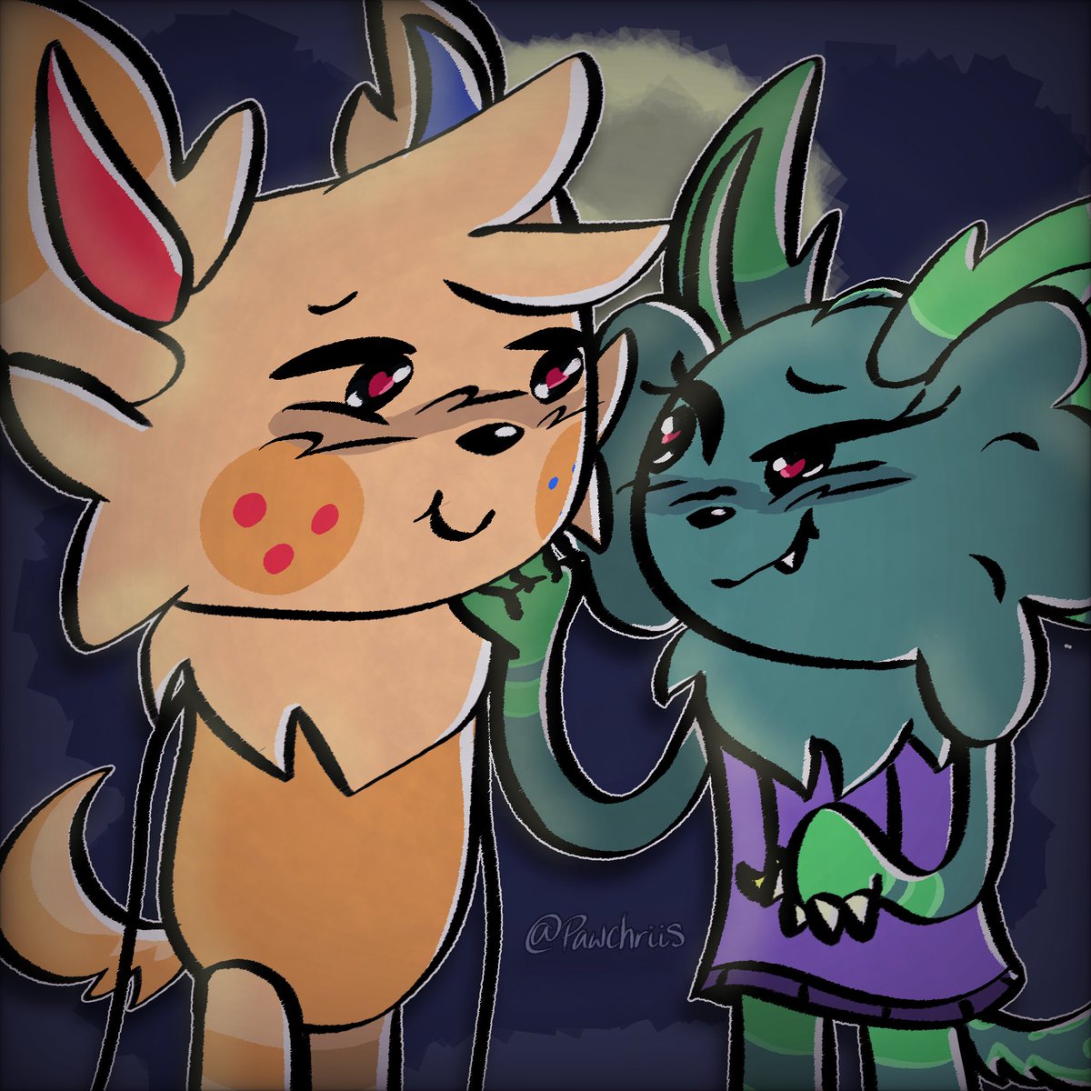 PUPGR0WL's tweet image. ❝ 𝗧𝗼𝗴𝗲𝘁𝗵𝗲𝗿. 𝗠𝗲, 𝘆𝗼𝘂, 𝗮𝗻𝗱 𝘁𝗵𝗲 𝗺𝗼𝗼𝗻 𝗳𝗼𝗿 𝗲𝘁𝗲𝗿𝗻𝗶𝘁𝘆. ❞

Happy Halloween, may you be filled with many treats and no tricks! ^^ 

#cuddlefish #yumeship #riakotwt