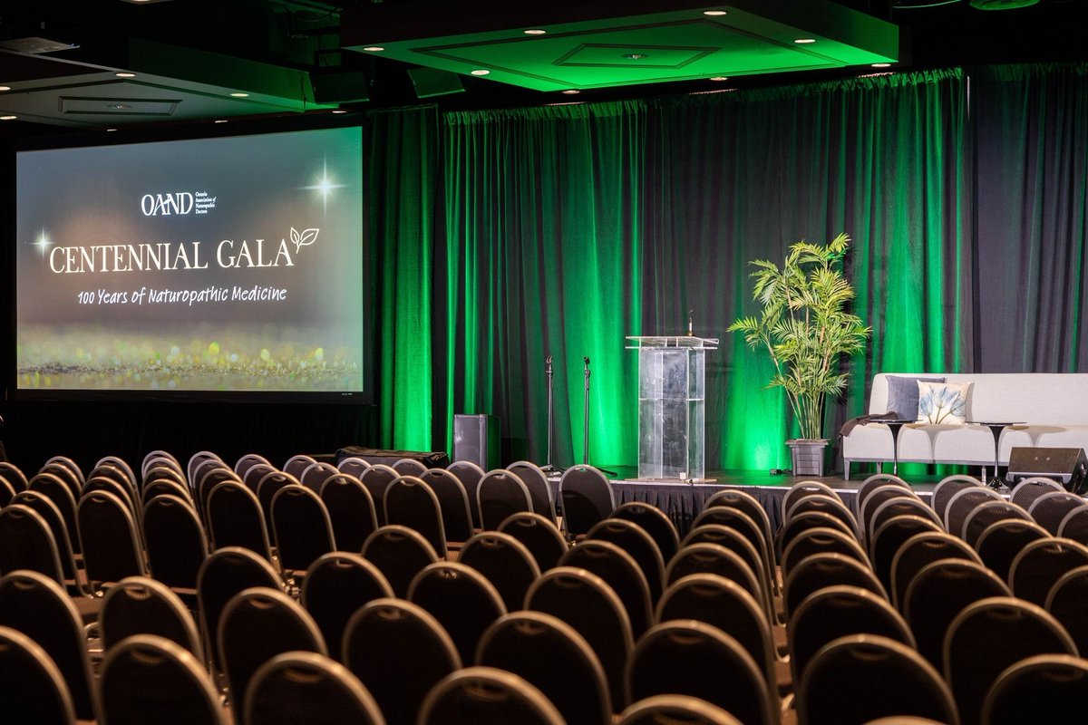 We've been a partner with <a href="/OANDorg/">Ontario Association of Naturopathic Doctors</a> for many years. Between their annual conferences, their AGMs and pandemic-time virtual events, we've done it all. This year we were honored to provide AV services for their 100th anniversary gala. Thank you OAND for your years of trust! #AV