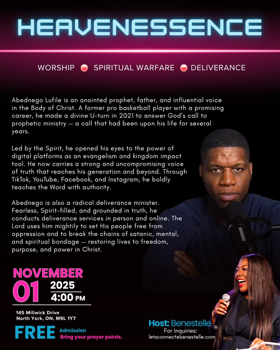 KINGDOM COLLABORATIONS!

<a href="/Abednegolufile/">Abednego Lufile</a> will be ministering with power, laying hands &amp; casting out devils!

We come in the name of the Lord Jesus with momentum to carry out His Kingdom mandate. Darkness cannot stand the light! 

THERE WILL BE DELIVERANCE!🔥

#Deliverance #Jesus