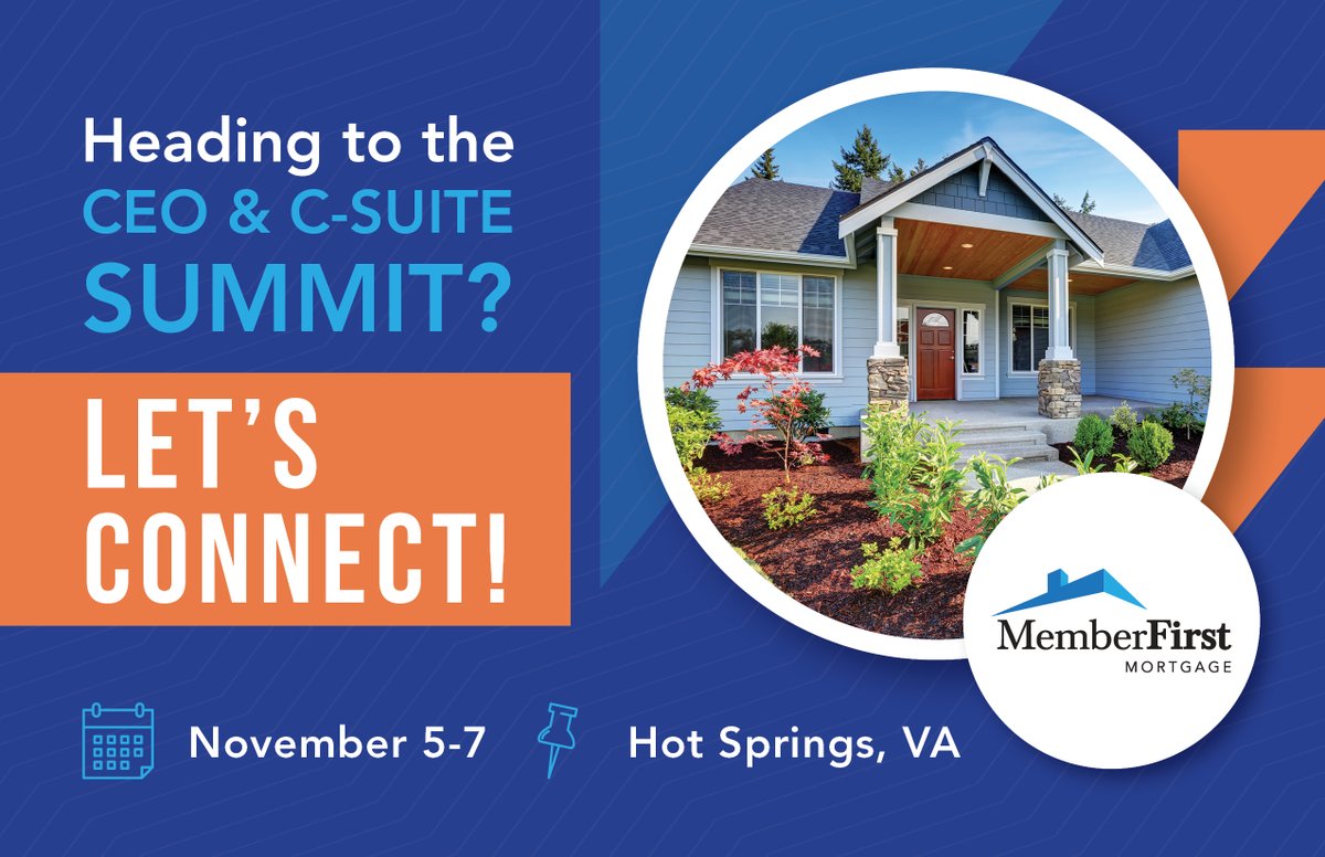 Join us in Hot Springs, VA for The League of Credit Unions &amp; Affiliates CEO and C-Suite Summit, November 5-7! We look forward to meeting you there! At MFM, we are focused on delivering innovative and cost-effective mortgage solutions that enhance the member experience! 💙🏠
