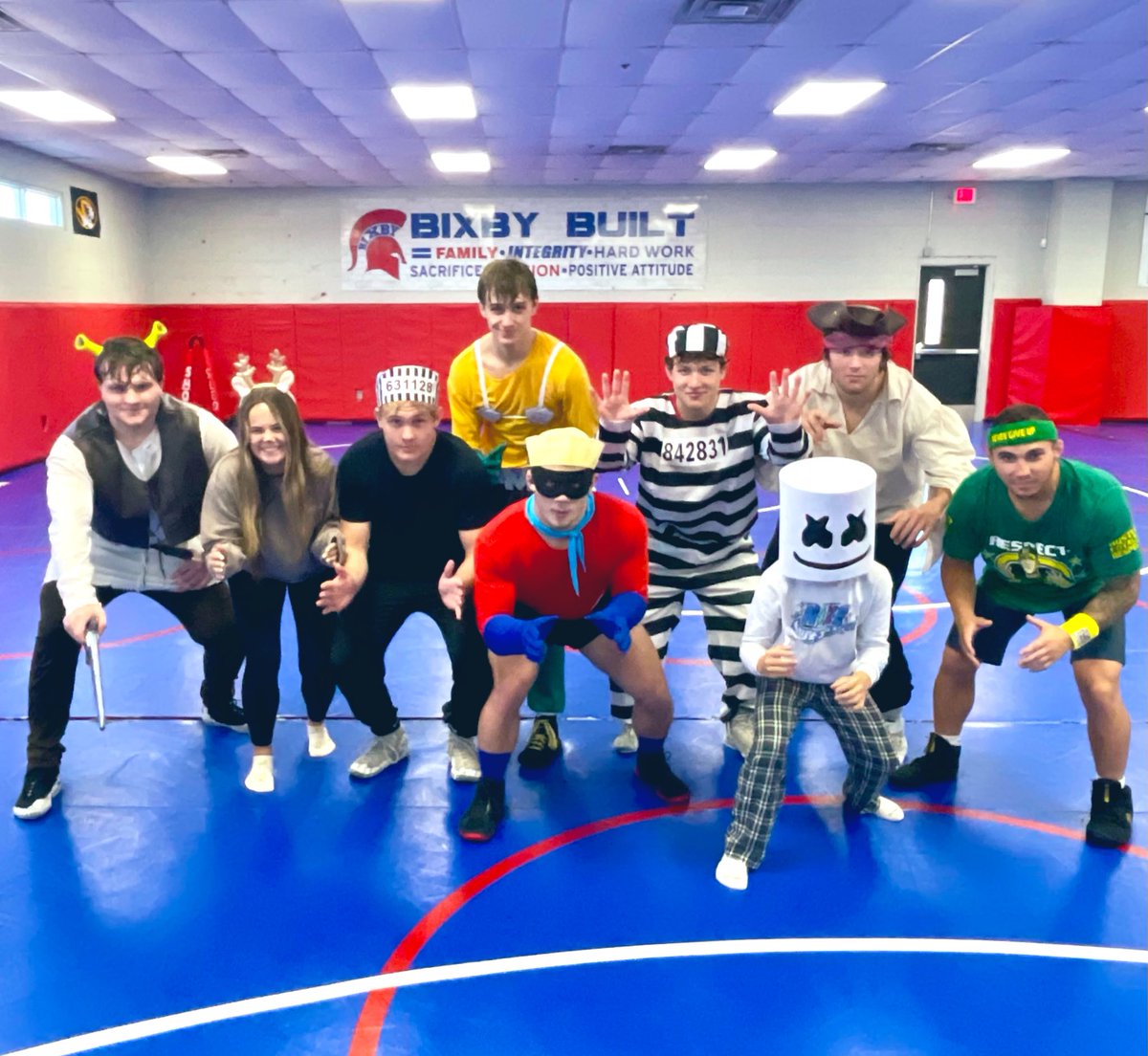 Bixby_Wrestling's tweet photo. Happy Halloween, Spartans! 🎃

#CostumePractice | #BixbyBuilt https://t.co/QJoK51dGKp