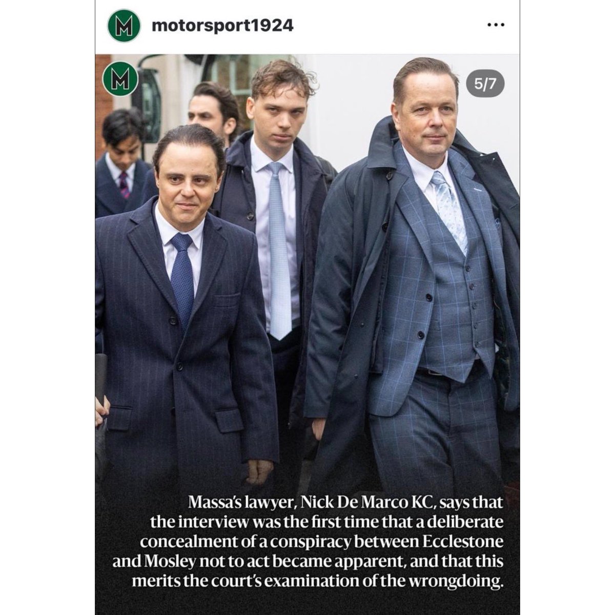 nickdemarco_'s tweet image. On the way to court this morning 
#massa #formula1 #sportslaw #motorsports