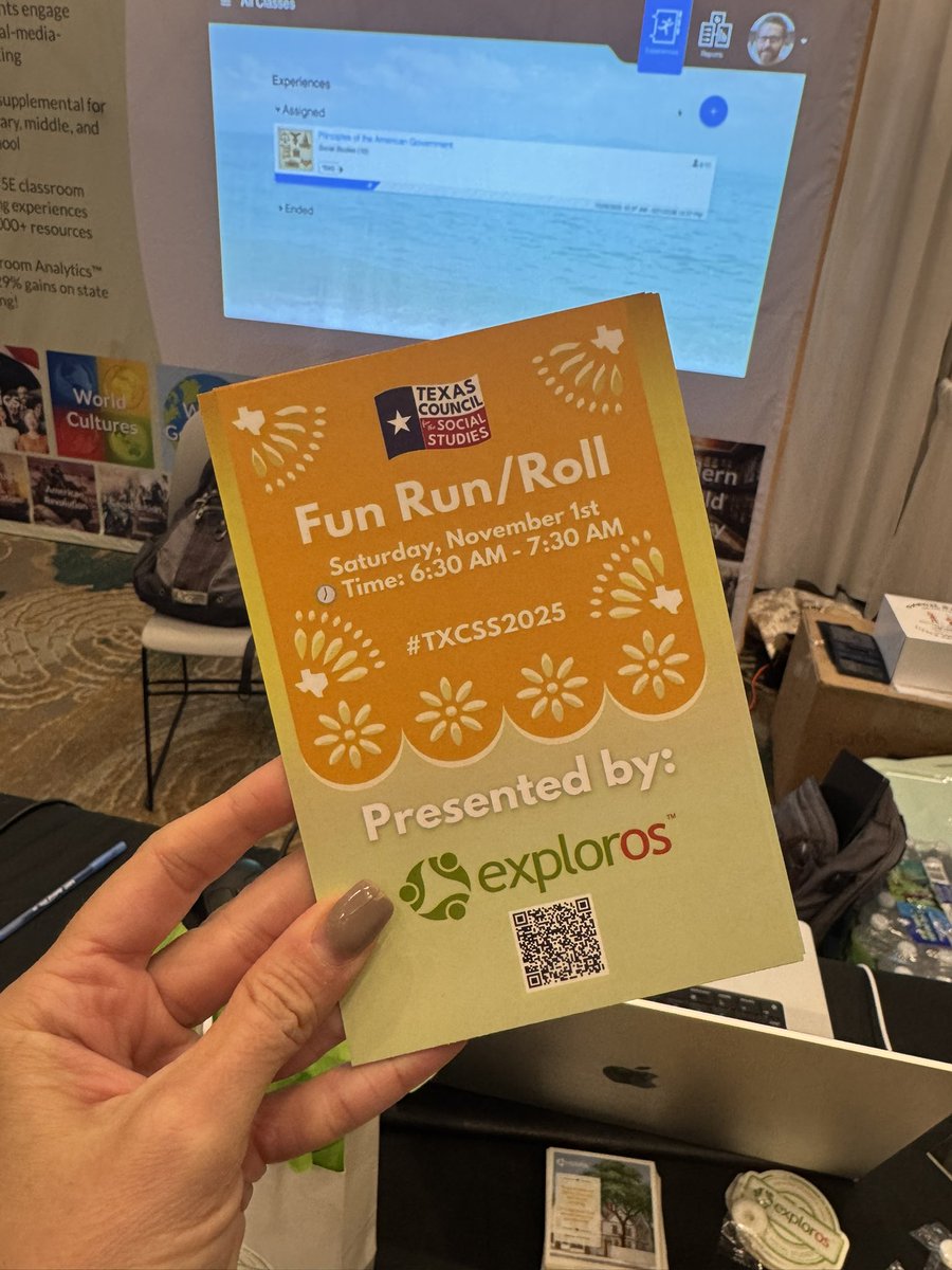 exploros's tweet image. @TxSocialStudies runners/rollers/walkers/joggers 🤗 we will meet at the valet entrance tomorrow at 6:30 AM #TXCSS2025