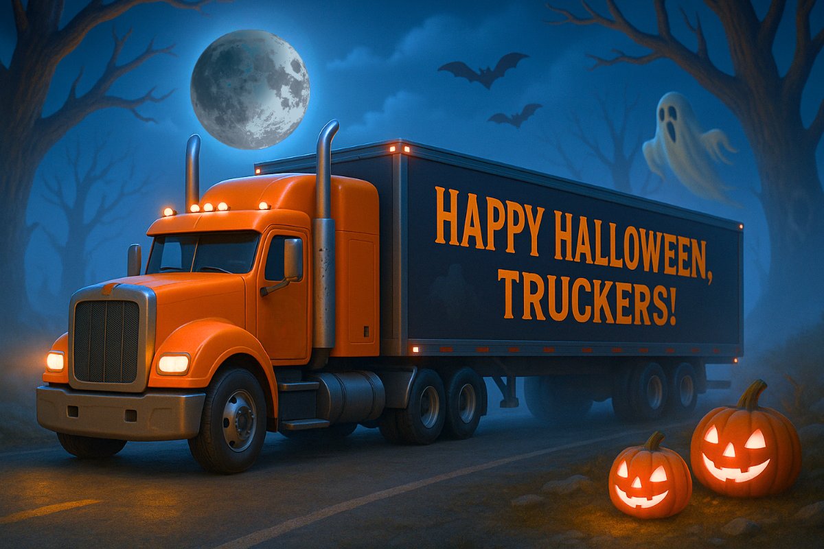 Happy Halloween, Truckers! Stay safe on those haunted highways tonight 👻🎃🚛 

#HappyHalloween #Truckers #TruckingLife #OwnerOperators