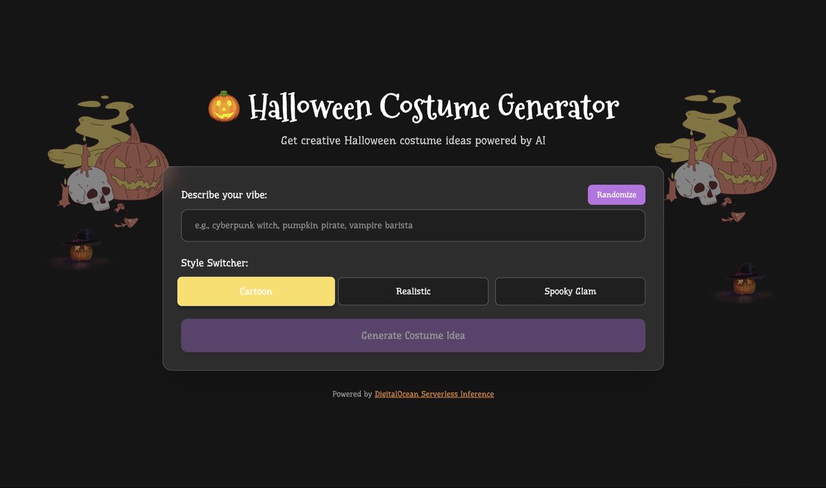 HaimantikaM's tweet image. Generate your Halloween costumes and share below 🎃

…a-turtle-app-8ynsl.ondigitalocean.app