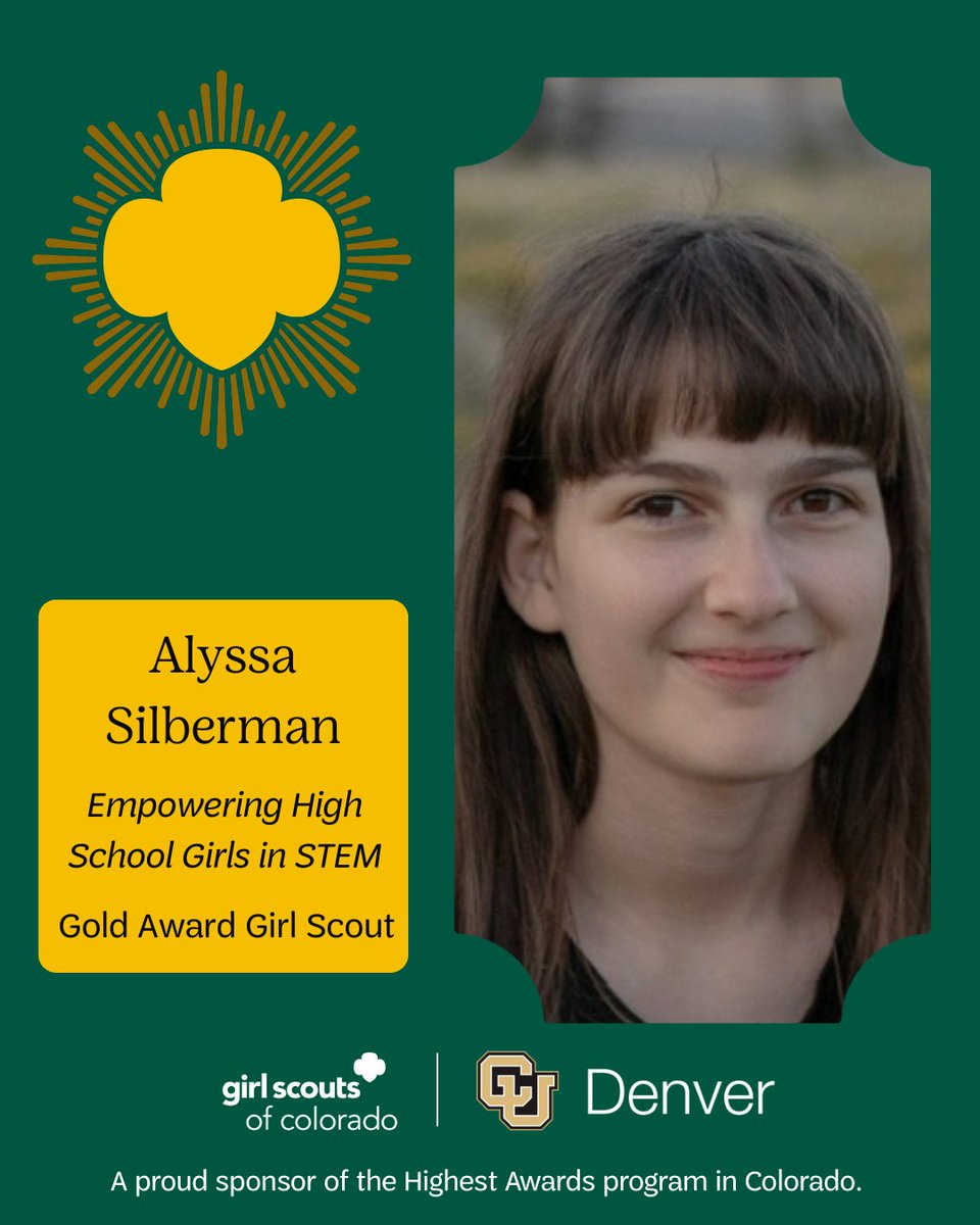 Give a huge congrats to Alyssa! 💚 Alyssa noticed the lack of girls taking upper-level STEM classes at her high school. To help solve this issue, she partnered with the SWE Rocky Mountain Region to start a Girls in STEM club.
#girlscouts #goldaward #STEM